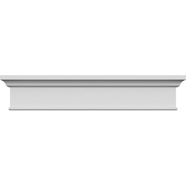 Ekena Millwork 64" Bottom Width x 67 1/8" Top Width x 6 1/8"H x 1/2"P Craftsman Crosshead CRH06X64PN-1 - main